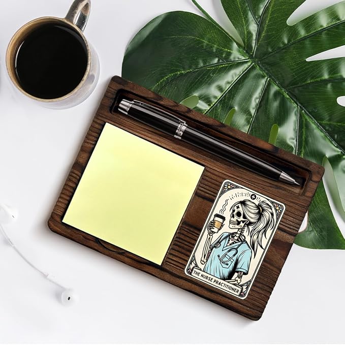Nurse Practitioner Sticky Note Holder, Funny Gift for NP Nurse Practitioner Self-Stick Note Pad Holders, Nursing Gifts for Coworkers Office