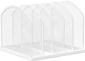 Gawerk 5-Section Vertical Desktop Organizer, 5-Section Mesh File Folder Stand Sorter for Office Home Classroom Organization (1, White)