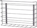 Household Essentials Tall Door Mount Cabinet Organizer with Steel Wire Frame in Nickel Powder Finish, Silver