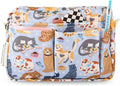 Multiple Pockets Portfolio Organizer with Zippered,Storage Pencil Pouch Bag | Waterproof Travel Toiletry Bag,Portable Pencil Pouch for Notebooks,Stationeries,Make-up,Journal Office Art Supplies.Blue Cat