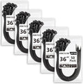 Large Zip Ties 36 inch (250 Pack), Long Zip Ties Heavy Duty with 250 lb Tensile Strength, Big Cable Ties, Black, by ANOSON