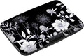 Credit Card Holder, Mini RFID Small Aluminum Card Wallet Business Card Case | Blocking Slim Metal RFID Blocking Front Pocket Wallet Hard Case Durable CC Holder for Women Girls, Black White Floral