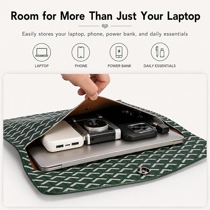 Designer A4 Padfolio Document Organizer Sleeve – Fits A4 Paper, MacBook, iPad & Tablets – Magnetic Closure, Slim & Scratch-Resistant – Ideal for Office, School, Students & Professionals (Blue)