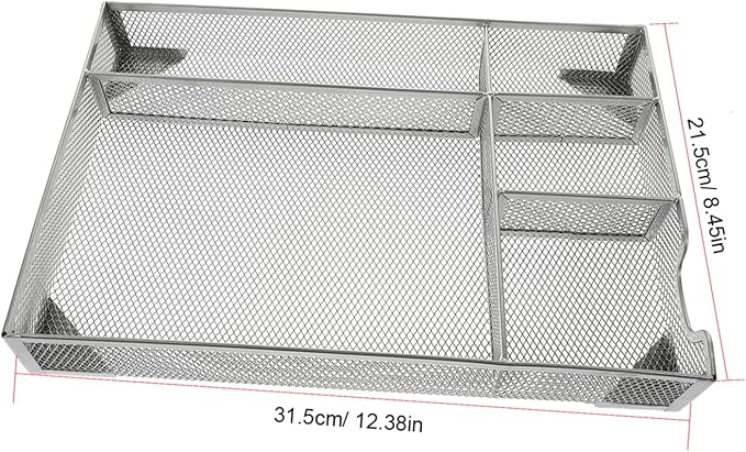 SEWACC Metal Desk Organizer Aesthetic Multi-compartment Storage Box for Efficient Office Organization Tidy up Stylish File Holder for Home Bathroom and Living Room Use Easy to Clean and