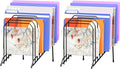 Gawerk Incline Metal Desk Magazine Folder Holder, Sorter Desk File Organizer with 8-Section Vertical Compartments Rack File Organizer for Office, Home, School (2 Pack)