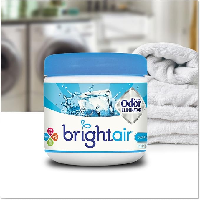 BRIGHT Air Super Odor Eliminator, Cool And Clean, Blue, 14 Oz Jar