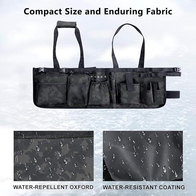 Fishing Bucket Backpack Fishing Bucket Organizer with Multi Pocket Fishing Gear and Accessories Organizer Suitable 5 Gallon Bucket Multi-functional Tool Bucket Bag for outdoor