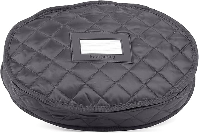 Covermates Keepsakes - Serveware Storage - Padded Protection - ID Window - Stain Resistant - Machine Washable - China Storage, Slate