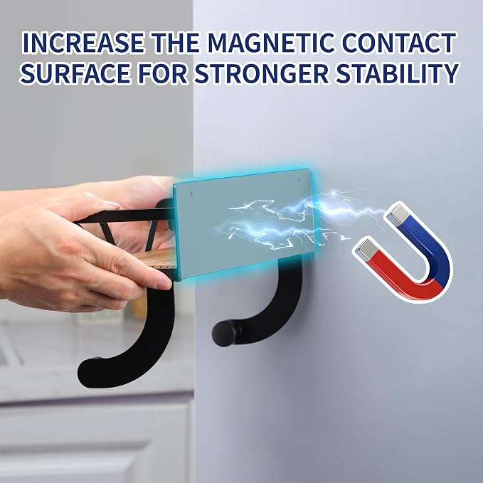 Magnetic Paper Towel Holder for Fridge - Magnetic Spice Rack for Refrigerator Paper Towel Holder with Shelf Wall Mounted for Kitchen, Bathroom
