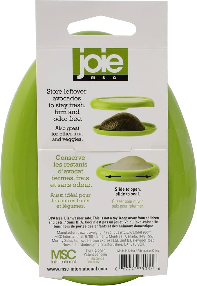 Joie Food Saver, Avocado Fresh Stretch Pod Storage Container, Stores Leftover Half For Fresh Keeping, Keeps Leftover Produce Flavorful and Firm in Fridge