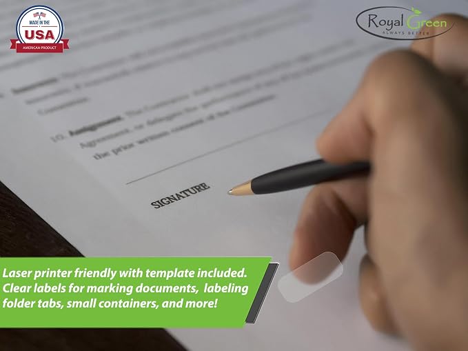 Small Clear Labels Sticker Sheets + Bonus Rectangular Red Stickers - Clear Package Seals Laser Printing Stickers with Template Included 1594 Pack - 5 Cases