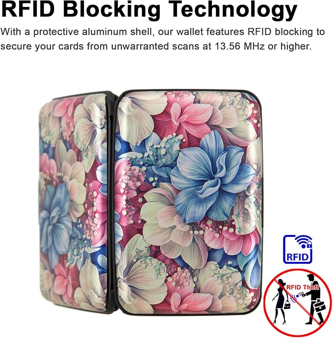 Credit Card Holder Small RFID Blocking Wallet Business Metal Slim Mini Aluminum Hard Case for Women Men