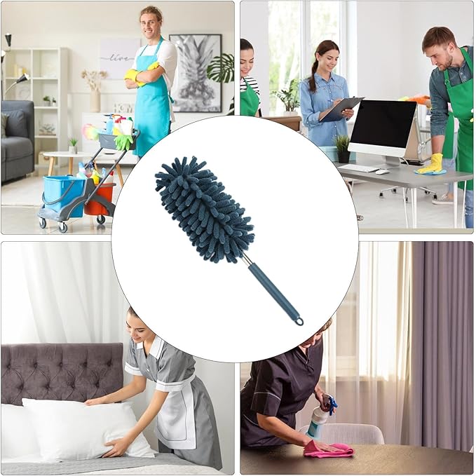 Microfiber Duster - Extendable Feather Duster | Extendable Duster | Feather Dusters for Cleaning | Microfibre Duster Brush | Long Duster Microfibre Duster with Handle for Car, Window, Furniture