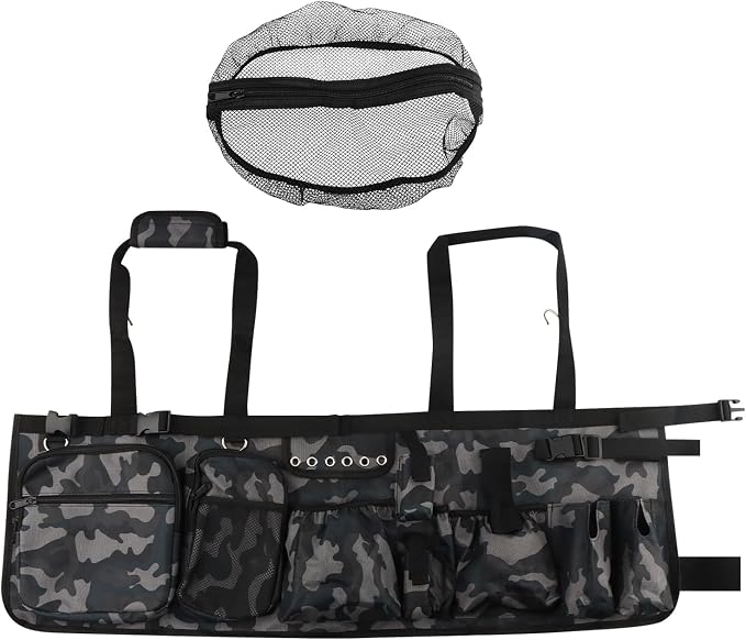 Fishing Bucket Organizer for 5 Gallon Bucket,Outdoor Ice-Fishing Tackle Bag with Bait Buckets Cover,Adjustable Buckle,Multi-Pockets for Fishing Gear & Accessories Storage