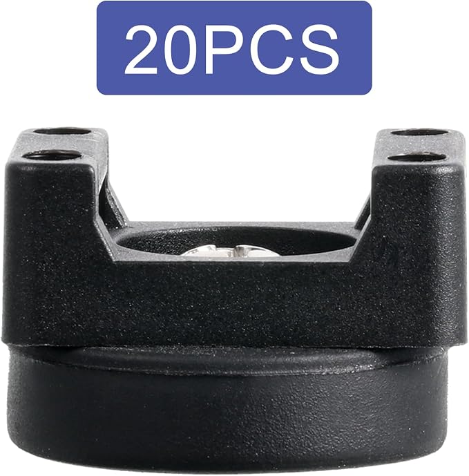 Yookeer Magnetic Zip Tie Mount Base Black Magnetic Cable Clips Wire Holder Multipurpose Cable Ties Management Base Electrical Supplies for Wire