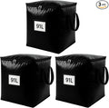 3 Pack Extra Large 91L Heavy Duty Moving Bags – Waterproof Foldable Storage Totes with Reinforced Handles for Clothes, Blankets, Bedding, Pillows, Toys & Christmas Decorations
