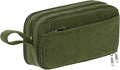 Corduroy Pencil Case, Large Capacity Pencil Pouch with 4 Compartments, Cute Soft Aesthetic Stationery Pen Bag Organizer with Zipper, Portable School Supplies for Teen and Adult Girls, Olive Green