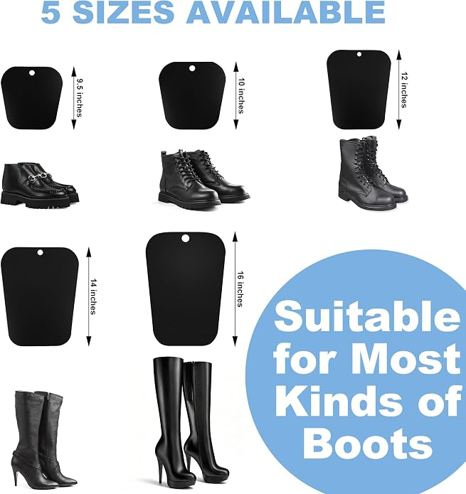 Ruisita 10 Pieces (5 Pairs) Boot Shaper Form Inserts Boots Tall Support for Women and Men