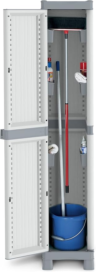 Terry, Base 2350 UW, Cabinet 1 Door and 6 Buckets. Color: Gray, Material: Plastic, Dimensions: 35x43.8x181.8 cm