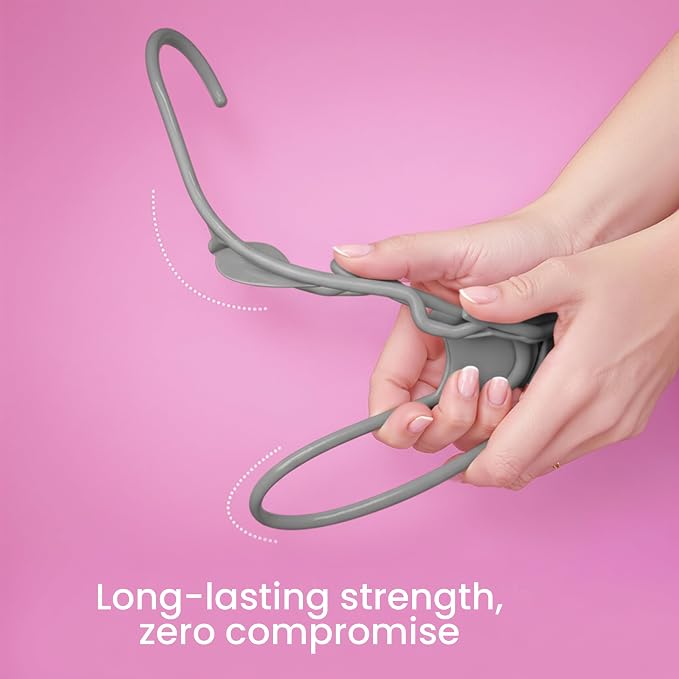Utopia Home Plastic Hangers 50 Pack – Space Saving Clothes Hanger Grey | Durable & strong | Closet organizer & storage | Ideal for apartments, dorms & stocking stuffers