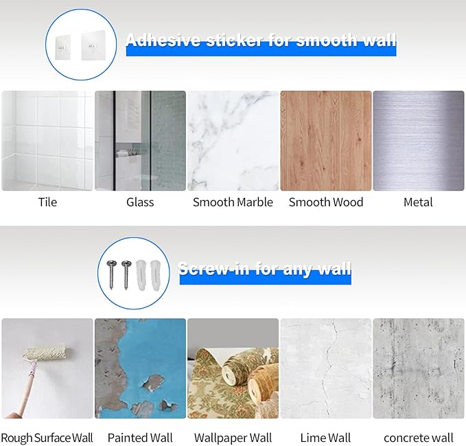 MUSTORN 4 Pack Adhesive Cabinet Door Organizer, Lid Organizers Inside Cabinet Food Container/Tumbler Lid Organizer and Storage Cup Lids Holder for Kitchen & Bathroom Wall Mounted(White)