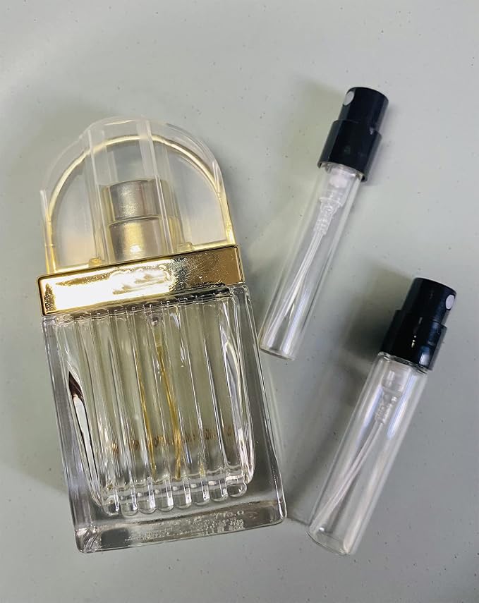 Mini Perfume Travel Refillable Bottle Cologne Sample Pocket Small Empty Glass Spray Bottles Travel Size Atomizer Bottle (50Pack-1.5ML)