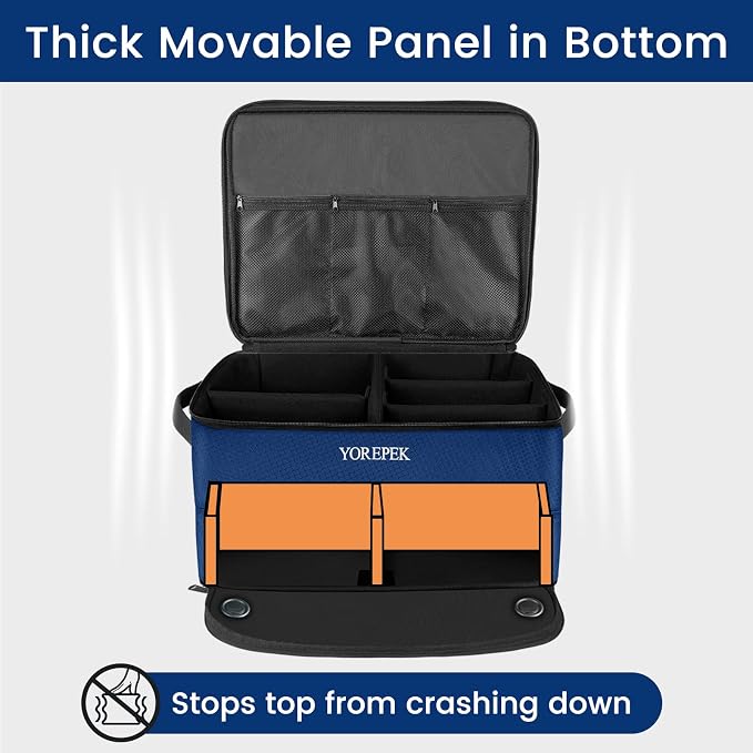 YOREPEK 2 Layer Golf Trunk Organizer, Golf Gifts for Men with Separate Ventilated Compartment for 2 Pair Shoes, Waterproof Car Trunk Locker for Balls, Tees, Clothes, Gloves, Gifts for Golfers