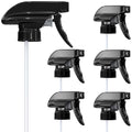 ALPENKOK 6 Pack Spray Nozzle for Bottles, Trim-To-Fit Tube; Plastic (Black) | Spray Bottle Nozzle Replacement; Fits 8 and 16 Oz; Trigger Sprayer with Mist, Stream & Off Modes; for Cleaning and Garden