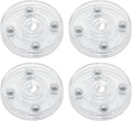 4 Pcs Clear 2 inch Acrylic Lazy Susan Rotating Turntable Organizer Bearings - Round Swivel Plate for Spice Rack, Table, Cake, Kitchen Pantry