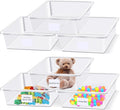 Hoolerry 24 Pack Classroom Cubby Storage Bins Plastic Stackable Storage Bins with Labels Cubby Organizer Containers for Classroom School Toy Book Organization(14 x 10 x 3 Inch,Clear)