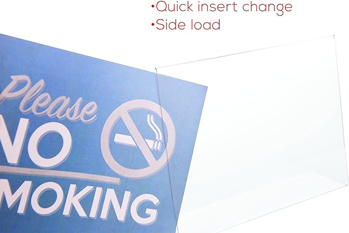 deflecto Classic Image Slanted Sign Holder, Landscaped, 11 x 8.5 Insert, Clear