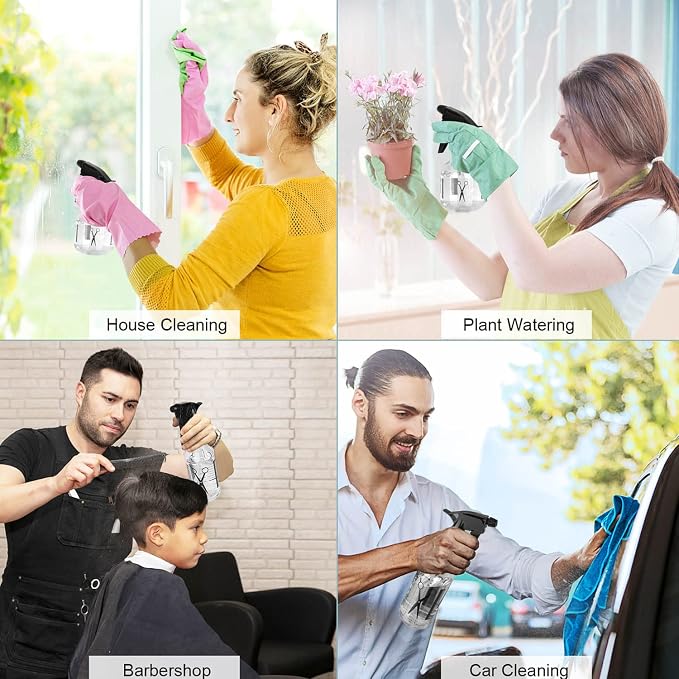 Avenoir Adjustable Mister Spray Bottle 250ml & 500ml | Adjustable Nozzle for Fine or Strong Mist. Great for Hair, Plants, and Home Cleaning. Durable, Leak-Proof, Easy to Use