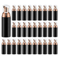 Travel Foam Pump Bottle - 2oz Small Size Foaming Hand Soap Dispenser - Mini Portable Mousse Lash Shampoo Kit Container for Hair - Empty Leak Proof Plastic Rose Gold &Black Foamer 30Pack