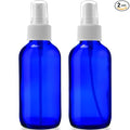Sally's Organics Empty Blue Glass Small Portable Atomizer Spritzer, 2 Pack (4oz)