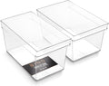 BINO | Plastic Storage Bins, Large - Deep | THE HANDLER COLLECTION | Multipurpose Organizer Bins | Kitchen Pantry Organizers and Storage | Clear Containers for Organizing Home | Freezer Organizer