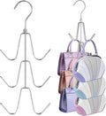 6-Hook Purse & Handbag Hanger for Closet, 360° Swivel, 30 LB | Metal, Keeps Bags in Shape & Visible – Also for Belts, Ties, Scarves, Hats