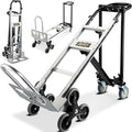 Upgraded 3 in 1 Industrial Convertible Hand Truck 1000 LBS Capacity, Aluminum Heavy Duty Hand Truck Dolly, Stair Climbing Dolly Cart Utility Platform Cart with Wheels for Transport & Moving