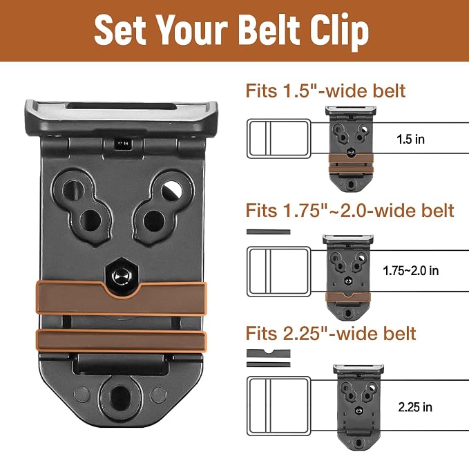 Universal Double Magazine Holder for 9mm/.40 Double Stack Mags, OWB Magazine Holster with Belt Clip, Fits Glock 17/19/ Sig P320/ Hellcat Pro/Echelon/S&W/Taurus/Beretta/H&K/CZ/Walther & More