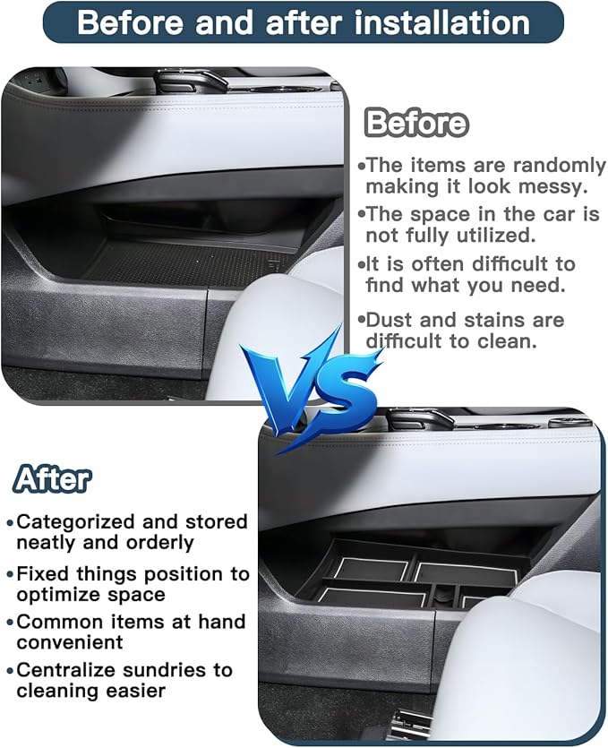 Ruiya 2021-2025 2026 Rogue Lower Console Organizer for 2026 Nissan Rogue Accessories ABS Material Under Console Organizer Compatible with 2021-2026 Nissan Rogue S/SL/SV/Platinum