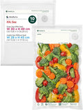 GIRAFFYCO 10 XXL Reusable Vacuum Sealer Bags, 13 x 19.3 in, Food Storage | BPA-Free Airtight Food Storage Bags with Detachable Valve for Handheld Vacuum Sealer, Freezer, Fridge, Marinated Meat & Fish