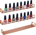 MyGift Modern Copper Metal Wall Mounted Display Racks, Set of 3