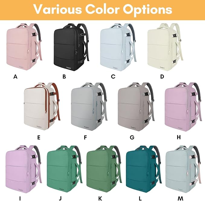 Taygeer Travel Backpack for Women, TSA Friendly Bag for Business Hiking | 40L Airline Approved Carry On Bag with 17.3 inch Laptop Compartment, Backpack Carry On Luggage for friend Gym Sport, Green