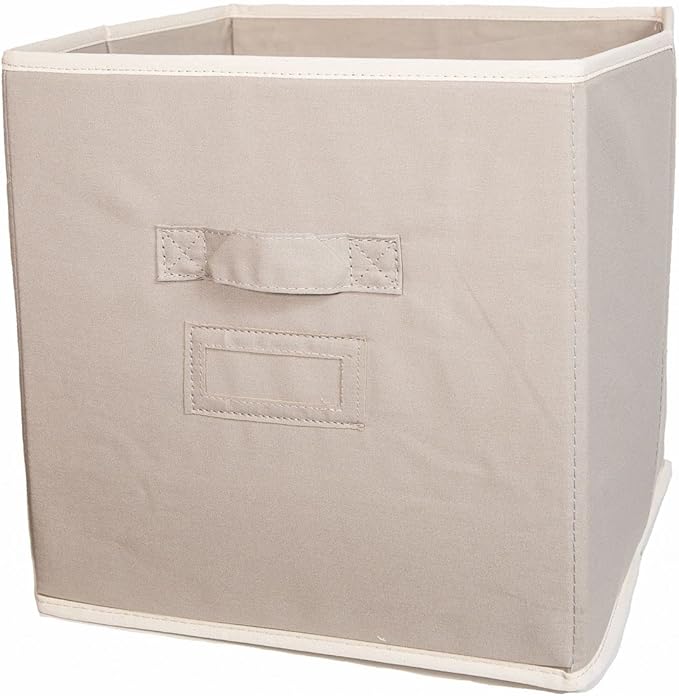 Elegant Home Fashions Open Soft Organizer Without Lid Storage bin, Beige (TYG-17059)