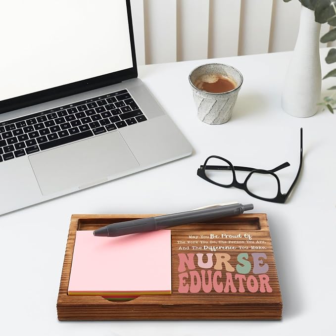 Nurse Educator Sticky Note Holder, Nurse Educator Thank You Appreciation Gifts for Men, Women, Nursing Instructor, Nurse Educator Office Desk Self-Stick Note Pad Holders GSH488