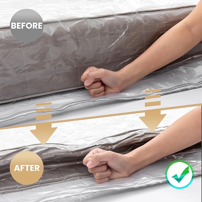TAILI Mattress Vacuum Storage Bag, Twin/Twin-XL Foam Mattress Vacuum Bag with 4 Straps, Sealable Bag for Memory Foam, Latex, Easy Moving, Transport and Storage