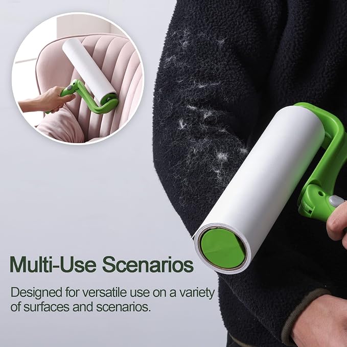 Lint Roller Refills 10", 240 Sheets, 4-Pack Value, Extra Sticky | Compatible with Evercare Mega & Leo 10" rollers. Easy tear-off sheets. Strong adhesive picks pet hair, lint, dust.