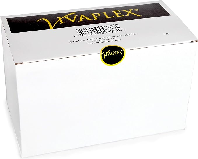 Vivaplex 16 oz Amber Glass Spray Bottles with Black Trigger Sprayers - 6 pk