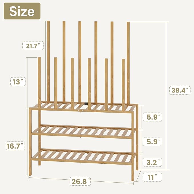 Detachable Boot Rack For Tall Boots Organizer,Outdoor Shoe Rack Storage | 3-Tier Multiuse Shoe Rack For Tall Boots,Closet Organizers And Entryway Storage,Suitable For All Seasons