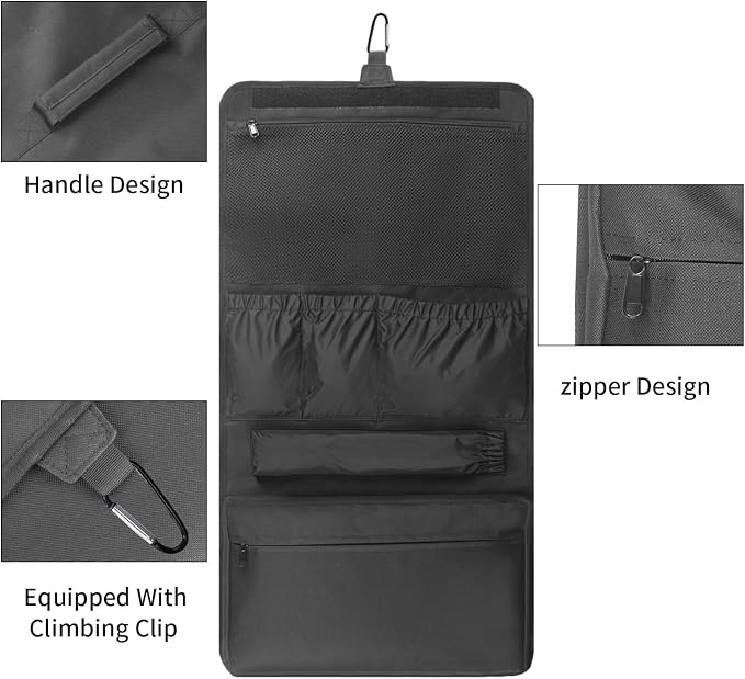 Hang Storage Bag for Vacuum Cleaner Tool Accessories Vacuum Attachments Travel Carrying Protective Bag Wall Hanging Organizer for Airwrap Styler（Black）
