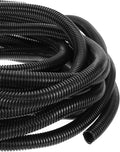 DMiotech 50ft Wire Loom Split Tubing 1 1/4 Inch(31.8 Mm) ID, Cord Protectors from Pet Flexible Conduit Cable Management for Office, Home, Garden, Black